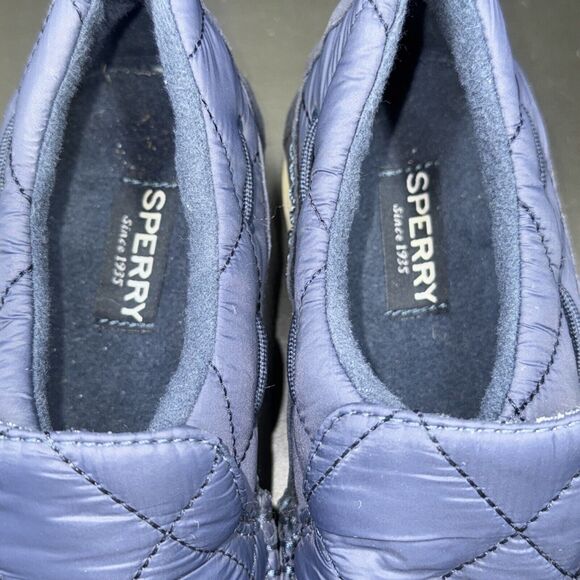 Sperry Moc-Sider Quilted Nylon Sneakers Womens size 9.5 Navy NWOB STS87047 - Picture 8 of 9